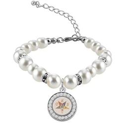 SEIRAA Order of The Eastern Star Sorority Gift OES Symbol Hook Earrings OES Charm Bracelet for Her