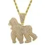 Custom Men Women 14k Gold Finish Italy Iced Bling Ape Gorilla Pendant Individual Micro-Pave Simulated Diamond Punk Necklace Ice Out, Iced Pendant, Letter Clout Stitching 4mm 22'' Rope Necklace Custom Men Women 14k Gold Finish Italy Iced Bling Ape Gorilla Pendant Individual Micro-Pave Simulated Diamond Punk Necklace Ice Out, Iced Pendant, Letter Clout Stitching 4mm 22'' Rope Necklace