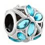 Q&Locket Blue Dragonfly Charm Beads for Bracelet