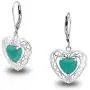 Bali Style Stabilized Turquoise Heart Shape Fish Hook Drop Earrings For Women Scroll Filigree 925 Sterling Silver Bali Style Stabilized Turquoise Heart Shape Fish Hook Drop Earrings For Women Scroll Filigree 925 Sterling Silver