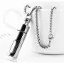 HZMAN Stainless Steel Glass Container Tube Urn Keepsake Cremation Ashes Memorial Pendant Necklace HZMAN Stainless Steel Glass Container Tube Urn Keepsake Cremation Ashes Memorial Pendant Necklace