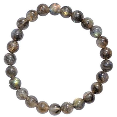 Zenergy Gems Charged Premium Natural Crystal 8mm Bead Bracelet + Moroccan Selenite Charging Crystal [Included]