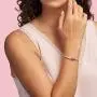 PANDORA Jewelry Moments Heart Clasp Snake Chain Rose Bracelet PANDORA Jewelry Moments Heart Clasp Snake Chain Rose Bracelet