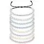 LOLIAS 8 Pcs Cute VSCO Bracelets for Teens Friendship Bracelet Adjustable Boho String Bracelets Handmade Weaving Rope Clear Crystal Bead Ocean Bracelets Healing Power Jewelry Unisex 8mm