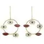 Exaggerated Long Big Evil Eyes Lips Charm Gold Color Dangle Earrings for Women Bohemian Earrings Party Jewelry (Color A) Exaggerated Long Big Evil Eyes Lips Charm Gold Color Dangle Earrings for Women Bohemian Earrings Party Jewelry (Color A)