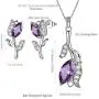 Aurora Tears Flower Necklace Earrings Sets Women 925 Sterling Silver Rose/Tulip/Catus Jewelry Birthday Dating Gift Aurora Tears Flower Necklace Earrings Sets Women 925 Sterling Silver Rose/Tulip/Catus Jewelry Birthday Dating Gift