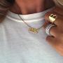 Crazy Feng Birth Year Necklace Gold Number Necklace 14K Gold Stainless Steel Necklace 1985 to 2018 Necklace Old English Necklace for Women Friendship Jewelry Gift 14.2''+2.7''