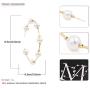 Gold Pearl Hoop Earrings for Women Fashion Lightweight Pearl Earrings Drop Dangle Earrings for Girls Jewelry Gifts