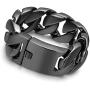 ROWIN&CO Jewelry Huge 32mm Mens Chunky Bracelet Black Heavy Sturdy 316L Stainless Steel Cuban Chain with Box Lock Clasp, 9.5 Inch/10.5 oz