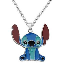 UJIMS Ohana Gift Ohana Hibiscus Flower Pendant Necklace Lilo Stitch Jewelry For Best Friends Family Member Gift