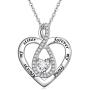 DAOSHANG 925 Sterling Silver Always My Sister Forever My Friend Infinity Heart Pendant Necklace for Women Friendship Gift