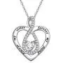 DAOSHANG 925 Sterling Silver Always My Sister Forever My Friend Infinity Heart Pendant Necklace for Women Friendship Gift