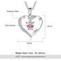 Personalized Pendant Heart Necklace for Women Custom Names Necklace with Cubic Zirconia Christmas Jewelry Gift Birthday Gift for Mom Women Wife Girls Her