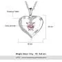 Personalized Pendant Heart Necklace for Women Custom Names Necklace with Cubic Zirconia Christmas Jewelry Gift Birthday Gift for Mom Women Wife Girls Her