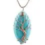 SUNYIK Oval Stone Tree of Life Necklace,HandmadeHealing Crystal Wire Wrapped Pendant Jewelry for Unisex SUNYIK Oval Stone Tree of Life Necklace,HandmadeHealing Crystal Wire Wrapped Pendant Jewelry for Unisex