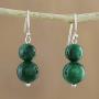 NOVICA Multi-Gem Green Quartz .925 Sterling Silver Beaded Earrings, Jungle Spheres