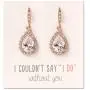 A+O Wedding Bridesmaids Gift Drop Dangle Earrings or Jewelry set in Silver, Yellow Gold, Rose Gold A+O Wedding Bridesmaids Gift Drop Dangle Earrings or Jewelry set in Silver, Yellow Gold, Rose Gold