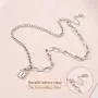 FindChic Handcuff Necklace Padlock Pendant Customized Handcuff Bracelet Partners in Crime Stainless Steel 18K Gold Plated Curb Chain Interlocking 18inch Friendship Statement Necklace for Girls & Women