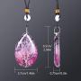 JK&EROSSTARS Wire Wrapped Tree of Life Natural Gemstone Teardrop Pendant Necklace Healing agate Chakra Jewelry for Women