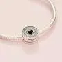 Pandora Jewelry Pave and Heart Anniversary Cubic Zirconia Charm in Sterling Silver