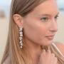 Mariell CZ Crystal Wedding Dangle Earring for Women, Bridal Earrings, Jewelry for Bride, Prom, Bridesmaid