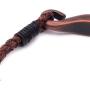 Big Hook Mens Braided Leather Bracelet Brown Handcrafted in USA