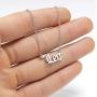 2Pcs Old English Zodiac Necklaces, 18K Gold Silver 12 Constellation Pendant Necklace for Women Girls, Horoscope Astrology Letter Necklace Birthday Gift