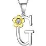 Aurora Tears 925 Sterling Silver Initial 26 Letter Necklace Women Crystal A-Z Alphabet Name Pendant Birthday Jewelry