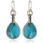Barse Silhouette Sterling Silver Turquoise-Drop Earrings