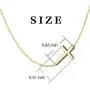 S925 Sterling Silver Jewelry Sideways Cross Choker Necklace 14 inches to 18 inches