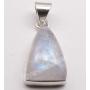SilverStarJewel Blue Rainbow Moonstone Pendant 2.8 cm Solid Sterling Silver Made In India