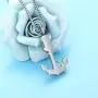 Urn Jewelry for Men, Anchor Urn Necklace for Ashes with Blue Opal Cremation Jewelry Memorial Keepsake Pendant