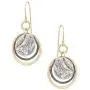 Graduated Circles 925 Sterling Silver and 14k Gold Filled Multi Hoops Dangle Earrings