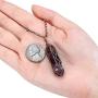 Top Plaza Natural Healing Crystals Gemstone Amethyst Point Necklace Tree of Life Wire Wrapped Pendant Necklaces Reiki Quartz Jewelry for Womens Girls - Bronze