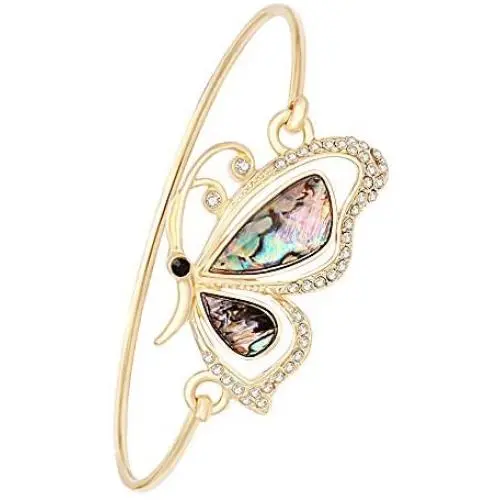 SENFAI Gold Color Butterfly Can Open Bangle and Bracelet (Gold 1) SENFAI Gold Color Butterfly Can Open Bangle and Bracelet (Gold 1)