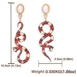 ALoveSoul Gold Snake Earrings for Women - Vintage Earrings Studs Dangle Earrings Snake Costume Jewelry Egyptian Earrings for Girls