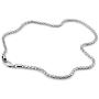 Dankadi Charm Jewelry Womens Original 925 Silver Necklace Minimalist 3MM Box Chain Unisex Chokers Necklaces Accessories Lobster Claw Clasp