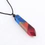 KUIYAI Epoxy Resin Wood Necklace Magic Pendant Handmade Jewelry Best Gift for Mom