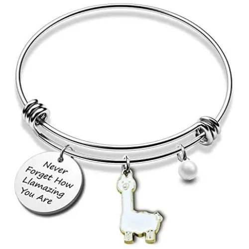 Llama Gift Never Forget How Llamazing You are Bracelet Gift for Llama Lover Friend Llama Jewelry Alpaca Gifts(llamazing BR) Llama Gift Never Forget How Llamazing You are Bracelet Gift for Llama Lover Friend Llama Jewelry Alpaca Gifts(llamazing BR)