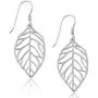 MIMI Sterling Silver Cut Out Leaf Drop Dangle Earrings MIMI Sterling Silver Cut Out Leaf Drop Dangle Earrings
