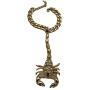 TFJ Women Fashion Jewelry Hand Chain Metal Long Scorpion Wrist Bracelet Slave Ring Gold