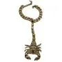 TFJ Women Fashion Jewelry Hand Chain Metal Long Scorpion Wrist Bracelet Slave Ring Gold