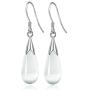 Elegant Teardrop 925 Sterling Silver Platinum Plated Cat Eye Opal Stone Dangle Drop Earrings For Women Fashion Jewelry