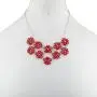 Lux Accessories Mini Floral Flower Collar Chain Statement Necklace