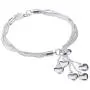 Women Girl Link Bracelet, 925 Sterling Silver Five-line Chain with Five-Heart Bracelet(7.5'',7.9'', 8.3'') Women Girl Link Bracelet, 925 Sterling Silver Five-line Chain with Five-Heart Bracelet(7.5'',7.9'', 8.3'')