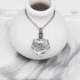 Crystal Heart Cremation Jewelry Memorial Urn Necklace for Ashes Stainless Steel Ash Holder Pendant Keepsake Jewelry for Urns