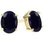 Dazzlingrock Collection 14K 7x5 mm each Oval Cut Ladies Solitaire Stud Earrings, Yellow Gold