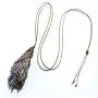 tqyzkh Natural Black Tourmaline Crystal Necklace, Healing Crystal Chakra Necklace with Braided Rope Quartz Jewelry for Men Women Gift