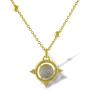 Starborn Moldavite and Meteorite Spinning Sphere Pendant