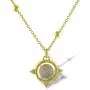 Starborn Moldavite and Meteorite Spinning Sphere Pendant Starborn Moldavite and Meteorite Spinning Sphere Pendant